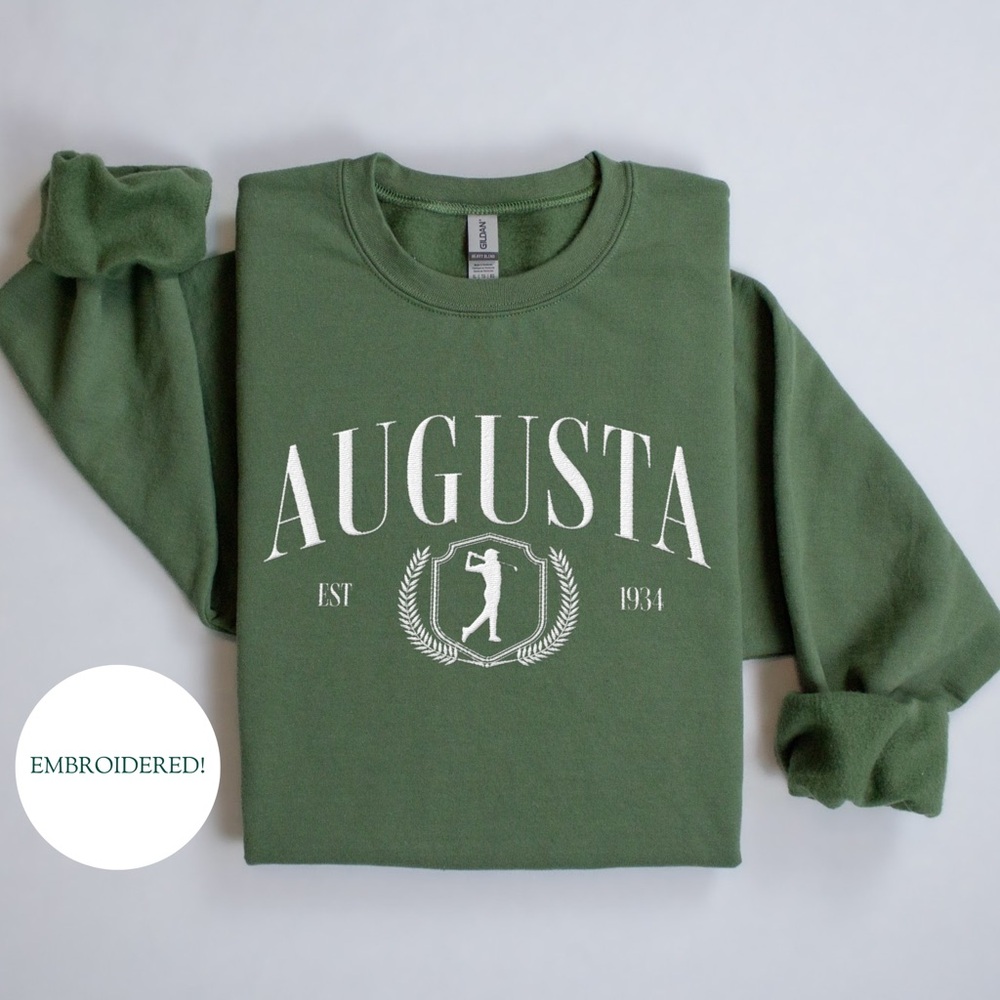 Embroidered Augusta Sweatshirt | Embroidery Golf Pullover